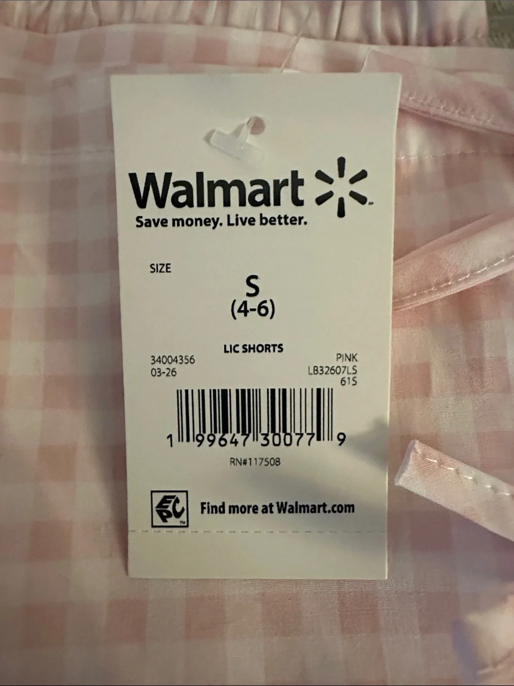 Disney Light Pink Gingham High-Waist Lounge Shorts. Toy Story-Jessie shorts. - Picture 7 of 7